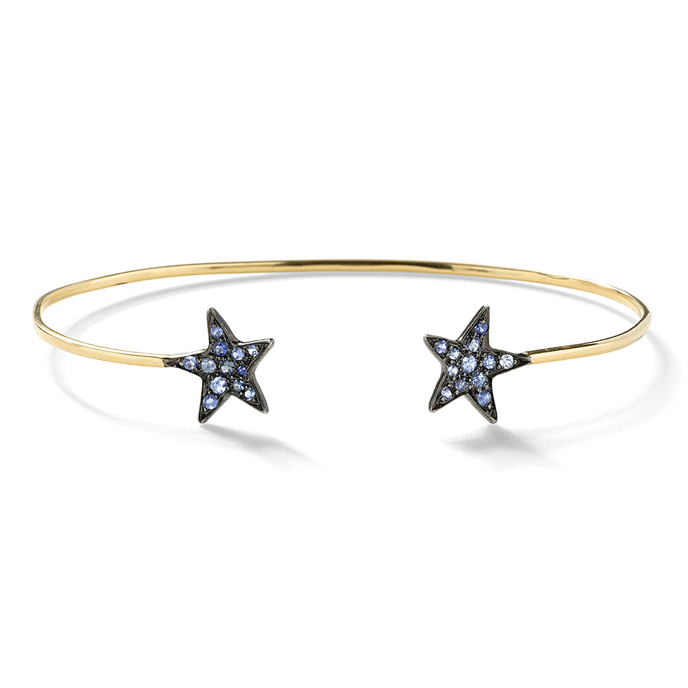 blue sapphire star cuff
