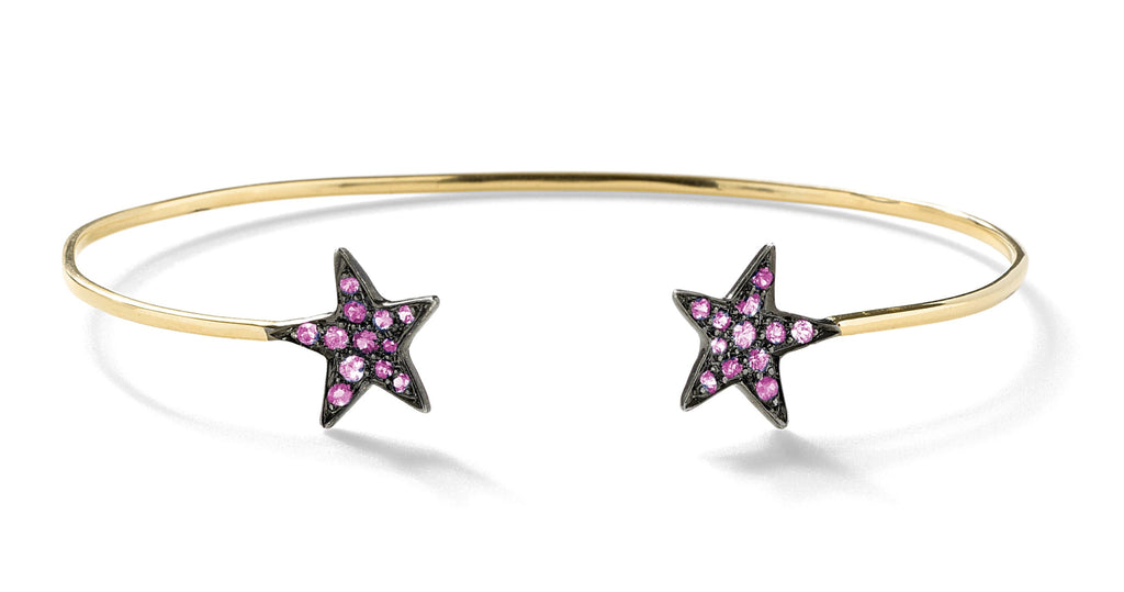 pink sapphire star cuff