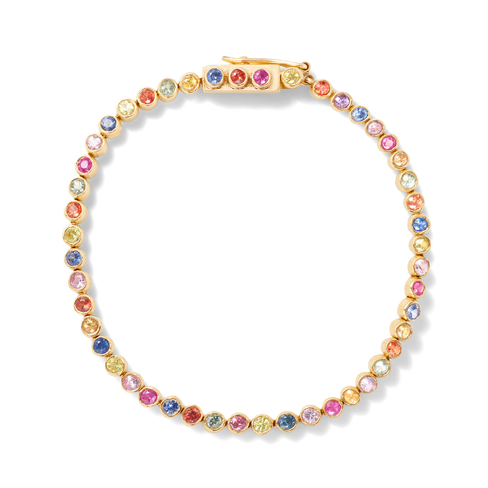 multi-sapphire tennis bracelet