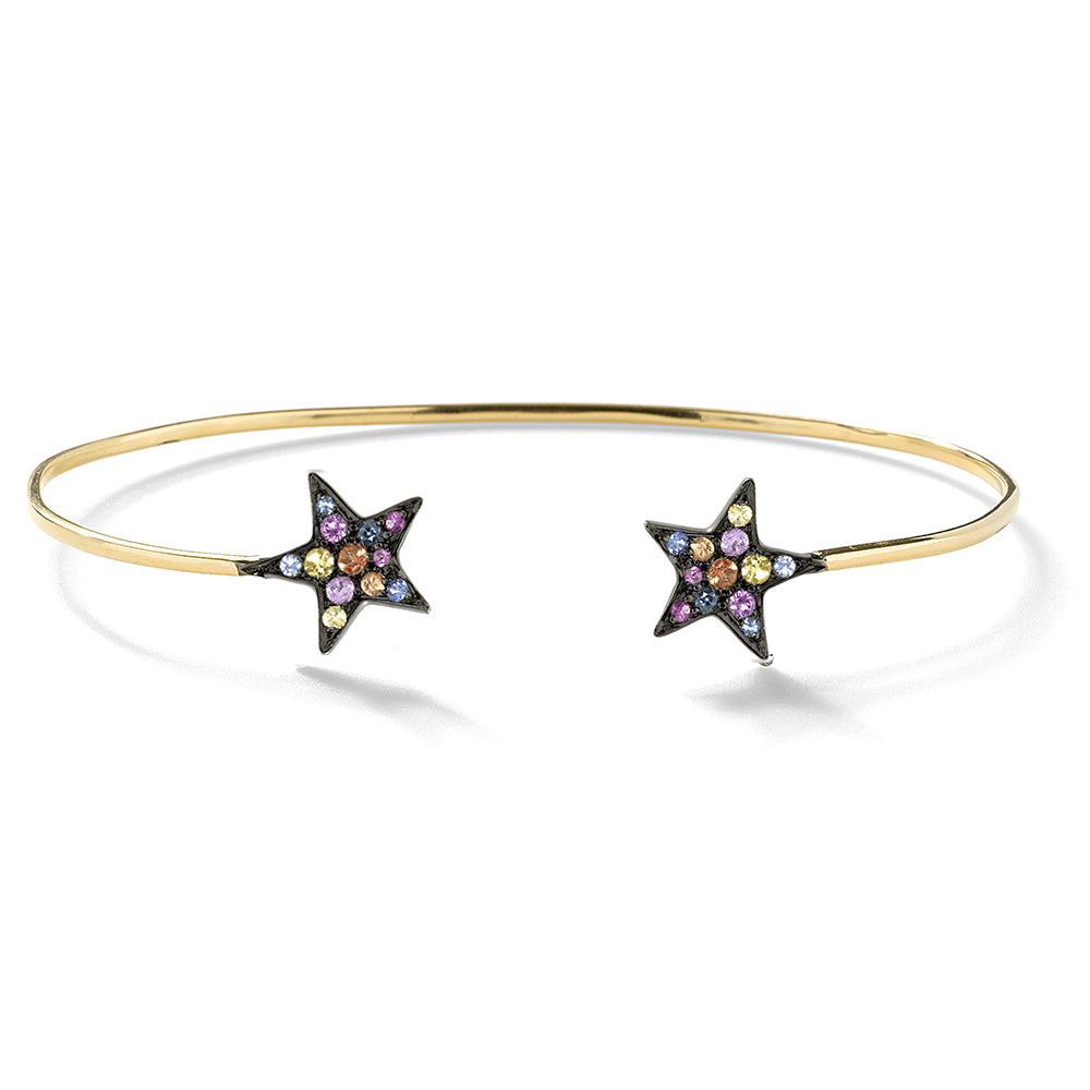 multi-sapphire star cuff