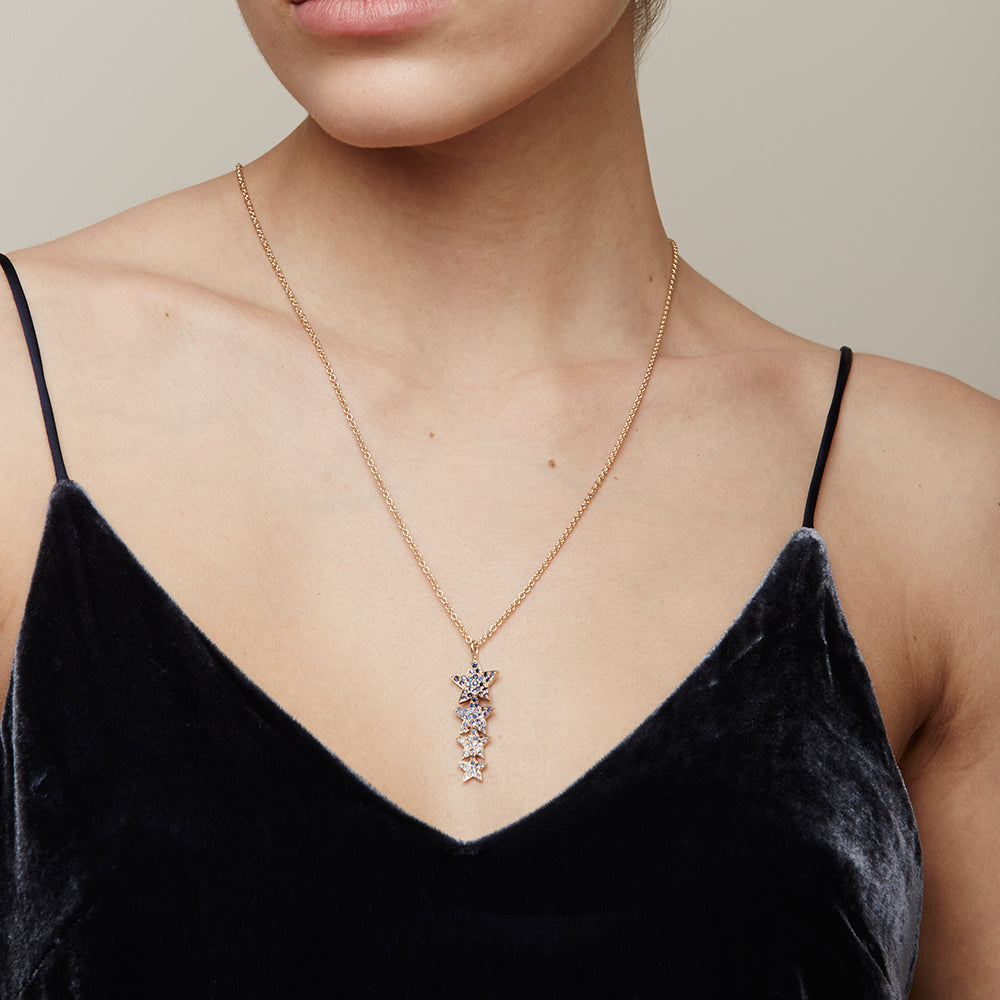 Sapphire Star Cascade necklace